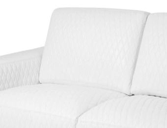 Michael Amini® Mia Bella Stainless Steel/White Loveseat-2