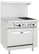 Atosa® CookRite 36'' Stainless Steel Pro Style Dual Fuel Range-0