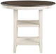 Homelegance® Asher Antique White Round Counter Height Table with Brown Top -0