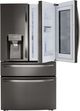 LG 36" 22.5 Cu. Ft. PrintProof™ Black Stainless Steel Smart Wi-Fi Enabled Counter Depth French Door Refrigerator with CraftIce™-3