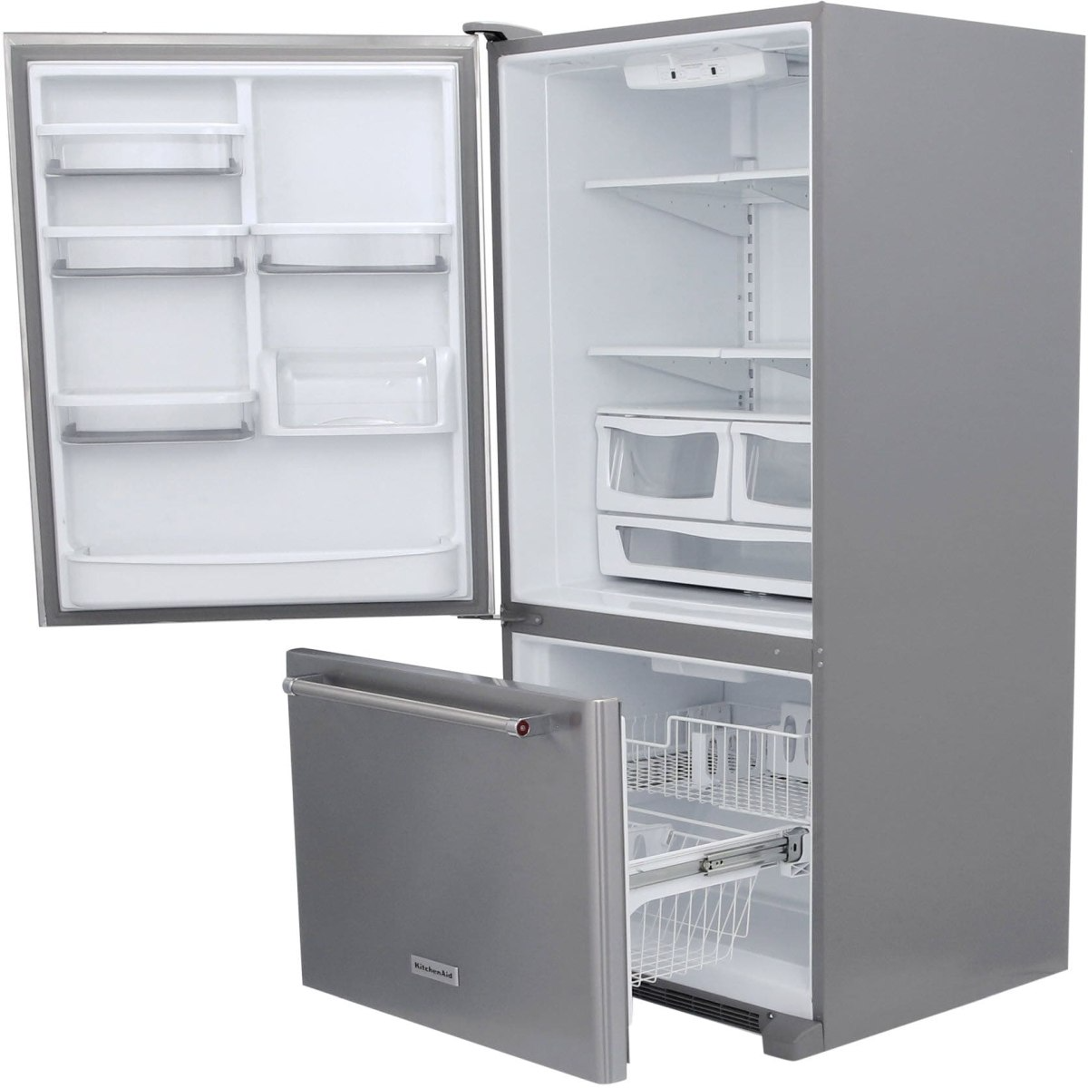 KitchenAid 33 in. 22.1 Cu. Ft. Stainless Steel Bottom Freezer Refrigerator - Thumbnail 5
