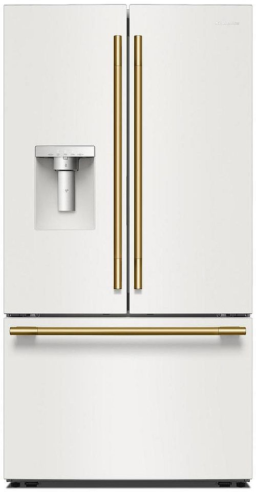KitchenAid® 36" 30.5 Cu. Ft. Porcelain French Door Refrigerator with Exterior Water and Ice Dispenser-0