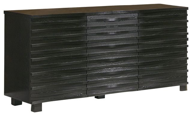 Coaster® Stanton Black 3-Drawer Rectangular Server-0