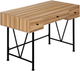 Monarch Specialties Inc. Black/Light Recovered Wood-Look Computer Desk-0