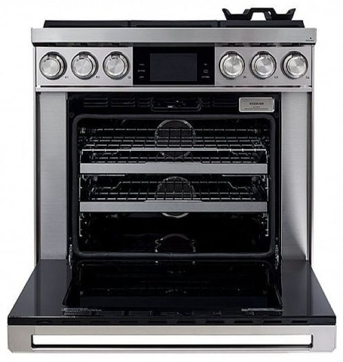 Dacor® 36" Silver Stainless Pro Style Dual Fuel Range-1