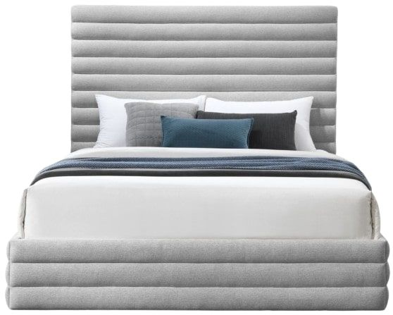 Meridian Furniture Maxwell Grey King Upholstered Panel Bed-1