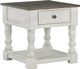 Signature Design by Ashley® Havalance Gray End Table with White Base-0
