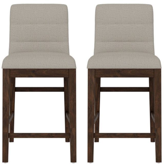 Emerald Home Ronan 2-Piece Brown/Gray Gathering Stool-3