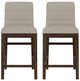 Emerald Home Ronan 2-Piece Brown/Gray Gathering Stool-3