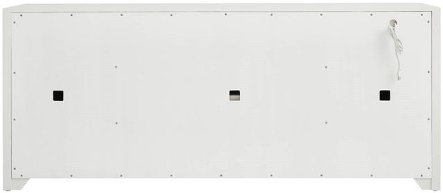 Universal Explore Home™ Oasis White Sandblasted Quartered Pine 86" Shoreline Credenza-4