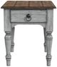 Flexsteel® Plymouth® Brown Top End Table with Distressed Graywash Base-1
