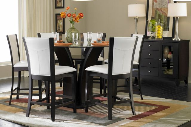 Homelegance® Daisy White/Espresso Counter Height Chair-1