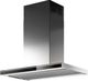 Falmec Lumina NRS 36" Scotch Brite Stainless Steel & Black Glass Island Range Hood-1