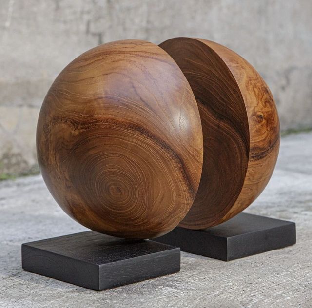 Uttermost® Teak and Noir 2-Piece Natural Bookend Set-3