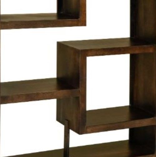 Jaipur Furniture Yoga Dark Brown Straight Geometric Bookcase-2