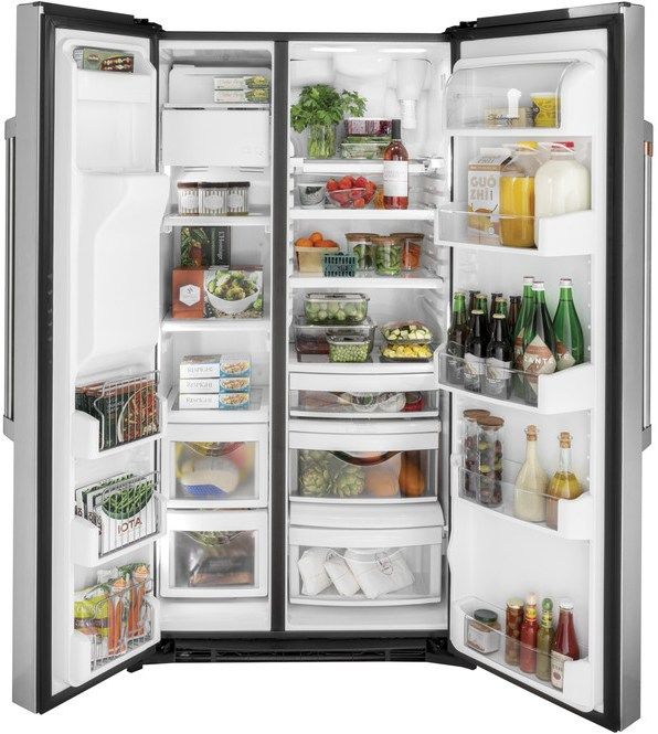 Café™ 36 in.  21.9 Cu. Ft. Stainless Steel Counter Depth Side by Side Refrigerator-4