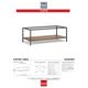Korson Furniture Yuppie Glass Top Coffee Table with Gray Metal Base-1