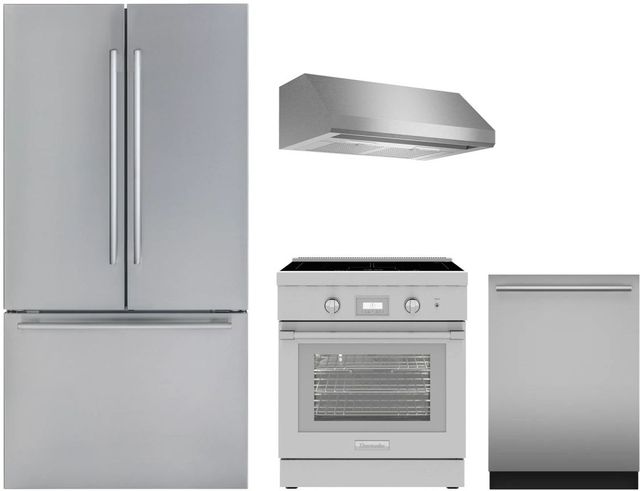 Thermador® 4 Piece Stainless Steel Induction Kitchen Package-0