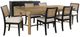Coaster® Arini 7-Piece Black/Cream/Sand Wash Extension Leaf Dining Table Set-0