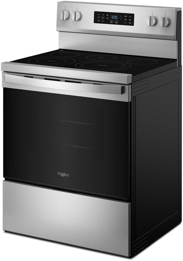 Whirlpool® 30'' FingerPrint Resistant Stainless Steel Freestanding Electric Range with Air Cooking Technology-3
