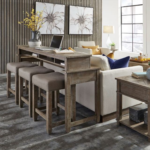 Liberty Furniture Parkland Falls 4-Piece Oatmeal/Weathered Taupe Living Room Set-3