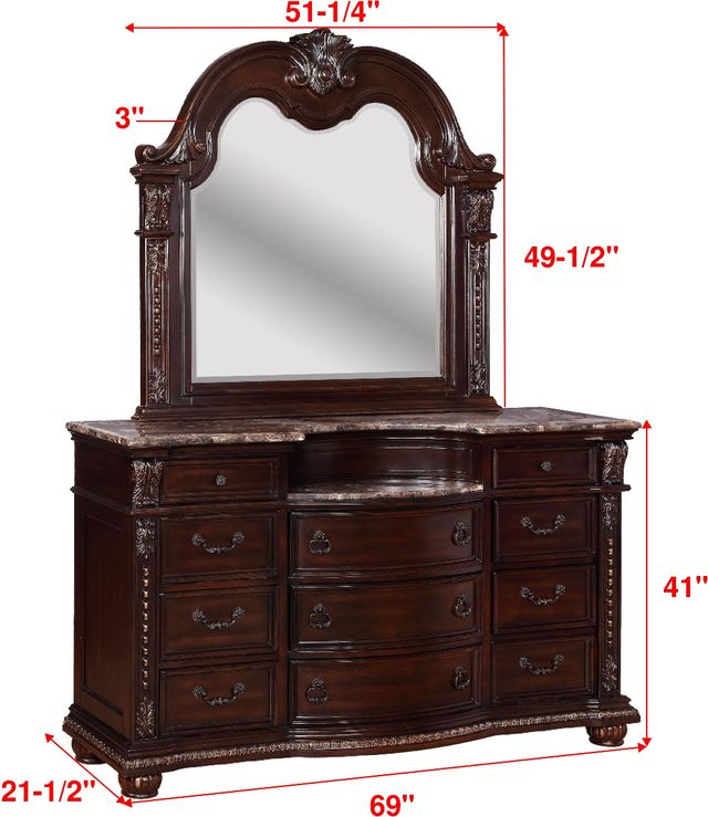Crown Mark Stanley Brown Dresser-2