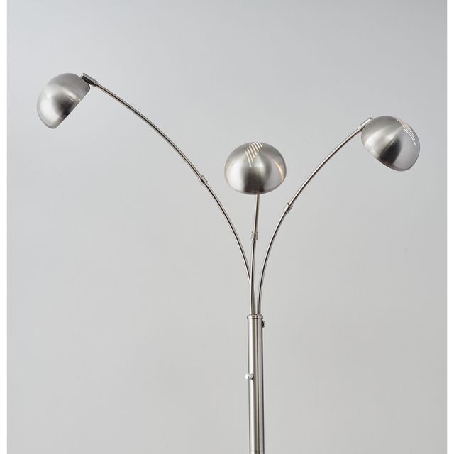 Adesso® Domino Brushed Steel Arc Lamp-1