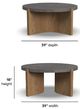 Flexsteel® Eclipse Gray Round Coffee Table with Brown Base-2