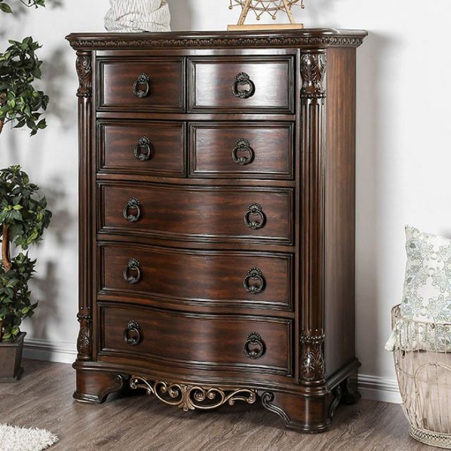Furniture of America® Menodora 5-Piece Brown Cherry Queen Bedroom Set-3