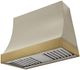 AGA Marquee 36" Fawn Wall Mounted Range Hood with Antique Brass Trim-0