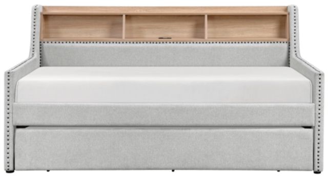 Homelegance® Baxter Light Gray Twin Daybed with Trundle-2