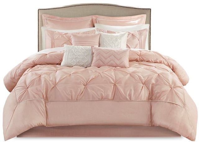 Olliix by Madison Park Essentials 24 Pieces Blush Queen Joella Room in a Bag Set-1