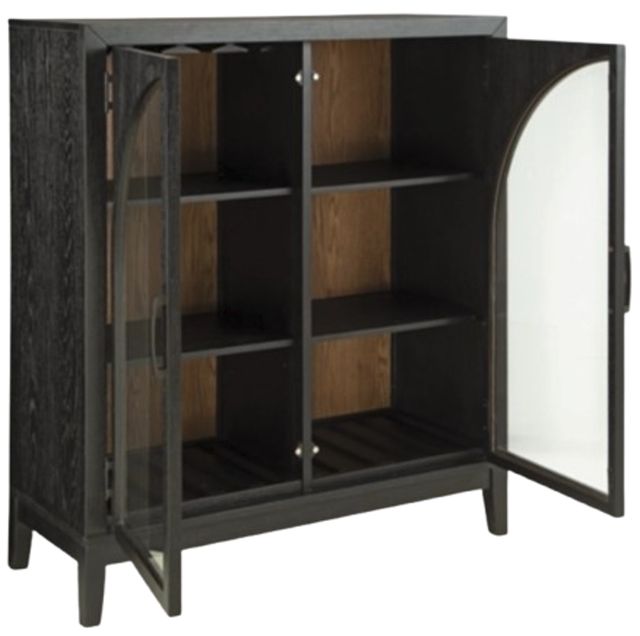 Signature Design by Ashley® Armenleigh Black/Brown Bar Cabinet-2