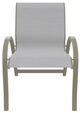 Telescope Casual Aruba Abalone/Storm Aluminum/Fabric Outdoor Sling Stacking Arm Chair-1