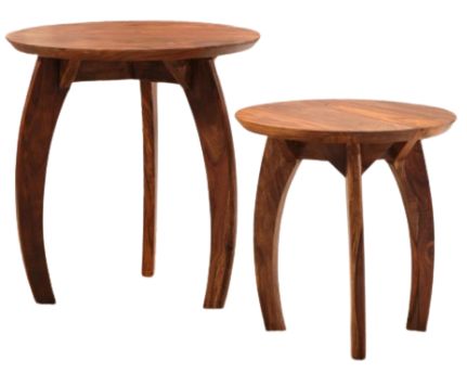 Jaipur Furniture Parola 2-Piece Brownstone Nesting Table Set-0