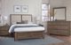 Vaughan-Bassett Woodbridge Dark Cashmere/Gray King Upholstered Panel Storage Bed-1