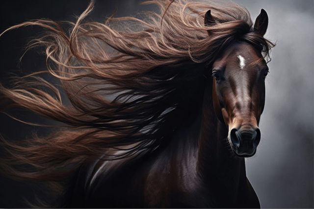 Classy Living Untamed Dynamic Horse Portrait Wall Art-0