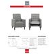 Korson Furniture Leyton Gray Accent Recliner Chair-2