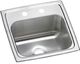 Elkay Celebrity® Brushed Satin 15" 2-Hole Single Bowl Drop-in Bar Sink with Center Drain-0