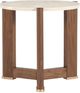Hooker® Furniture Eleana Light Caramel Round End Table with Medium Wood Base-0