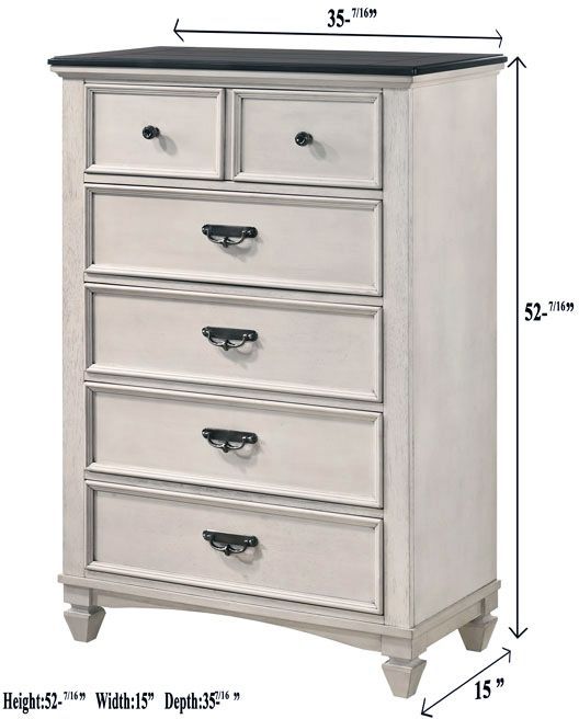 Crown Mark Sawyer Beige/Black Chest-2