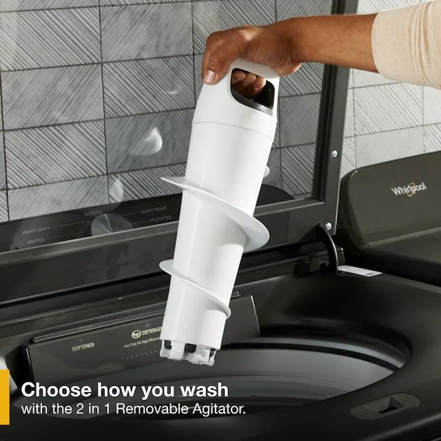 Whirlpool® 5.2 - 5.3 Cu. Ft. Volcano Black Top Load Washer with Removable Agitator-4