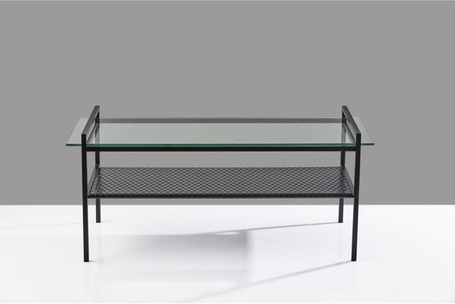 Adesso® Pearson Glass Top Dining Table with Black Base-3
