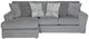 Jackson Furniture Glacier 2-Piece Shark Left-Arm Facing Loveseat Sectional and Chaise-1