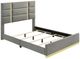 Coaster® Ines Gray Eastern King Upholstered Panel Bed-1