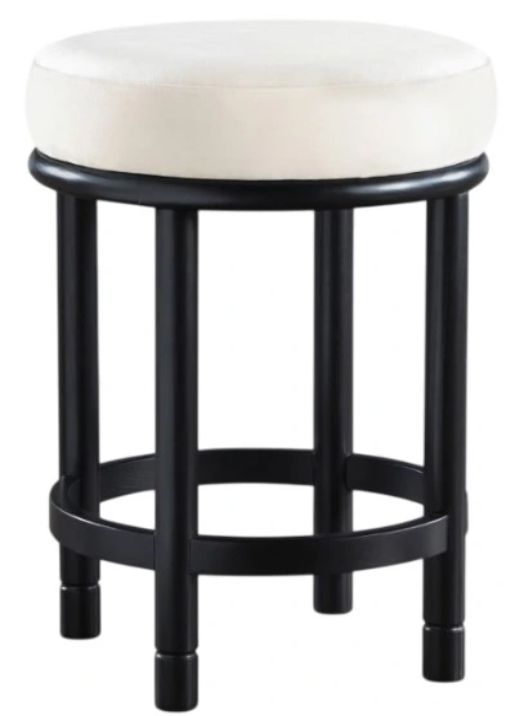 Meridian Furniture Monette Cream/Black Upholstered Counter Stool-0