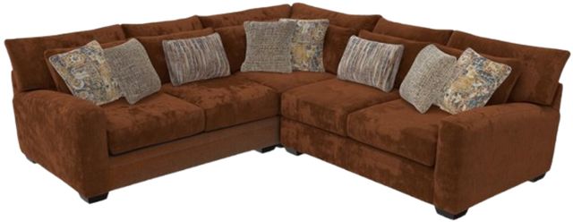 Corinthian Furniture 4-Piece Red L-Shape Sectional-0