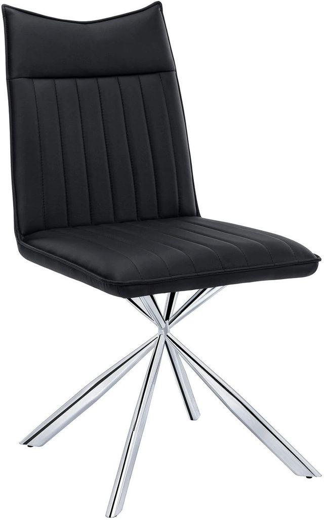 Monarch Specialties Inc. 2-Piece Black/Chrome Starburst Side Chair Set-0