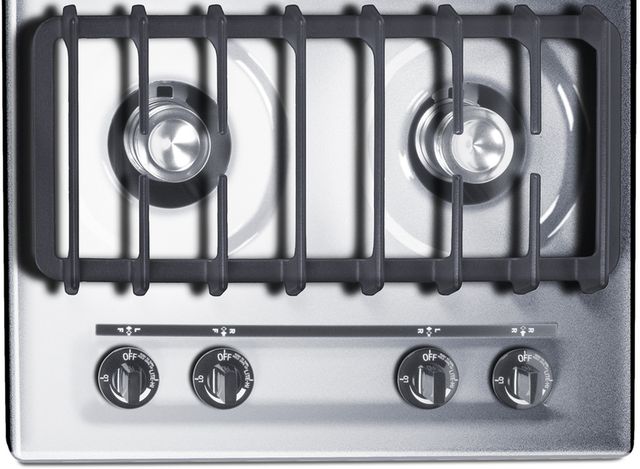 Summit® 24" Chrome Gas Cooktop-2