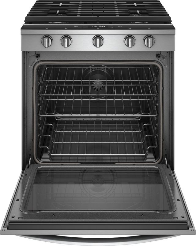 Whirlpool® 30" Fingerprint-Resistant Stainless Steel Smart Slide-In Gas Range-2